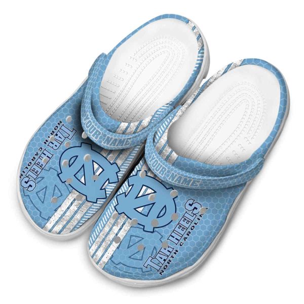 Custom North Carolina Tar Heels Contrasting Stripes Crocs Trendy