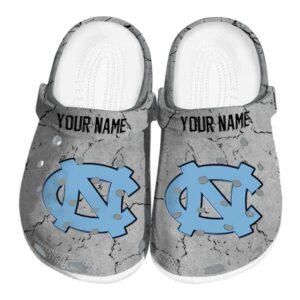 Custom North Carolina Tar Heels Cracked Texture Crocs Best selling