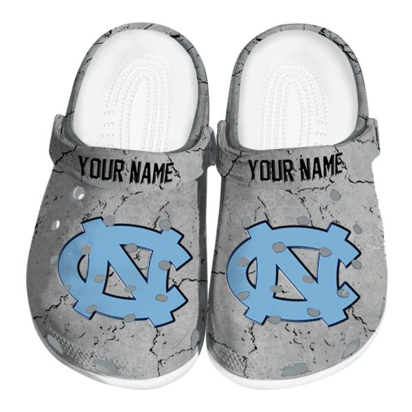 Custom North Carolina Tar Heels Cracked Texture Crocs Best selling