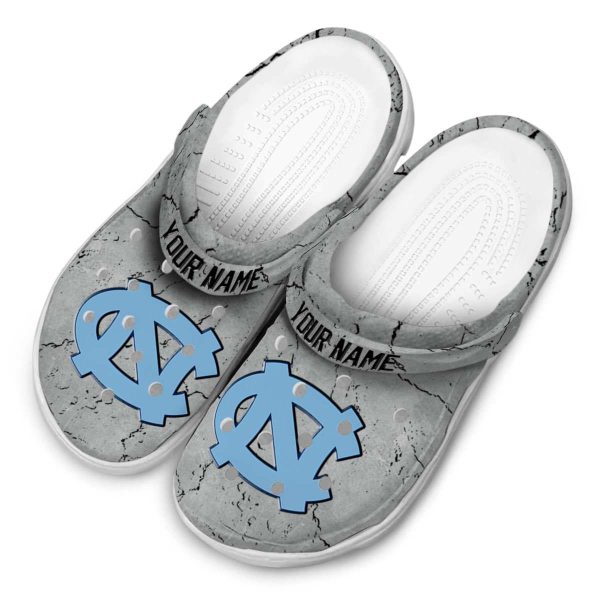 Custom North Carolina Tar Heels Cracked Texture Crocs Trendy