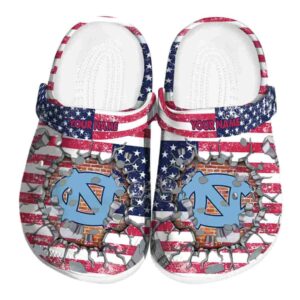 Custom North Carolina Tar Heels Freedom Splinter Crocs Best selling