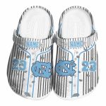 Custom North Carolina Tar Heels Pinstripe Pattern Crocs Best selling