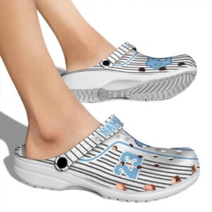 Custom North Carolina Tar Heels Pinstripe Pattern Crocs High quality