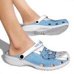 Custom North Carolina Tar Heels Vertical Stripes Crocs Best selling