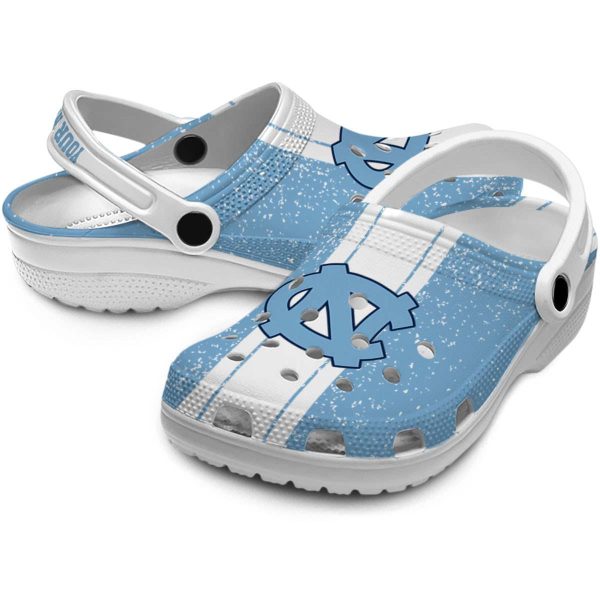 Custom North Carolina Tar Heels Vertical Stripes Crocs Latest Model
