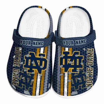 Custom Notre Dame Fighting Irish Contrasting Stripes Crocs Best selling