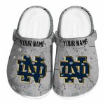 Custom Notre Dame Fighting Irish Cracked Texture Crocs Best selling