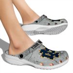 Custom Notre Dame Fighting Irish Cracked Texture Crocs Best selling
