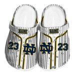 Custom Notre Dame Fighting Irish Pinstripe Pattern Crocs Best selling