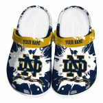 Custom Notre Dame Fighting Irish Splatter Pattern Crocs Best selling
