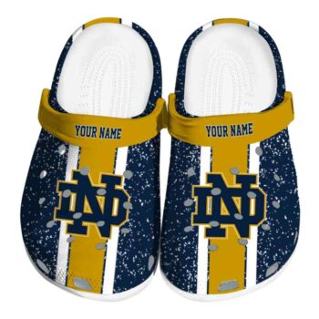 Custom Notre Dame Fighting Irish Vertical Stripes Crocs Best selling