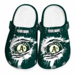 Custom Oakland Athletics Splash Motif Background Crocs Best selling