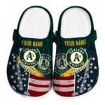 Custom Oakland Athletics Star Spangled Side Pattern Crocs Best selling