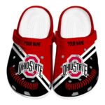 Custom Ohio State Buckeyes Baseball Motif Crocs Best selling