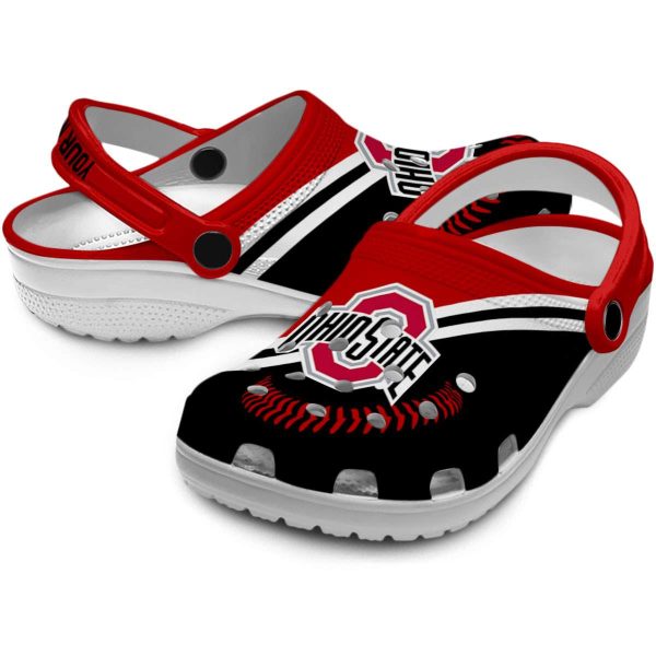 Custom Ohio State Buckeyes Baseball Motif Crocs Latest Model
