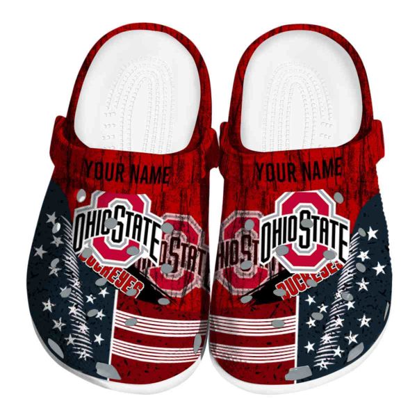 Custom Ohio State Buckeyes Star Spangled Side Pattern Crocs Best selling