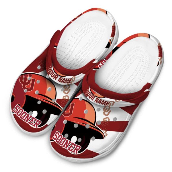 Custom Oklahoma Sooners Baseball Helmet Crocs Trendy