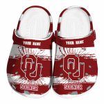 Custom Oklahoma Sooners Paint Splatter Graphics Crocs Best selling