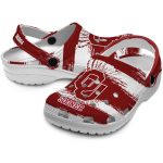 Custom Oklahoma Sooners Paint Splatter Graphics Crocs Best selling