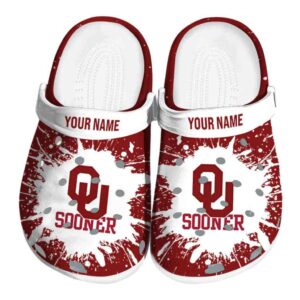 Custom Oklahoma Sooners Splash Art Crocs Best selling