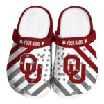 Custom Oklahoma Sooners Star Spangled Graphic Crocs Best selling