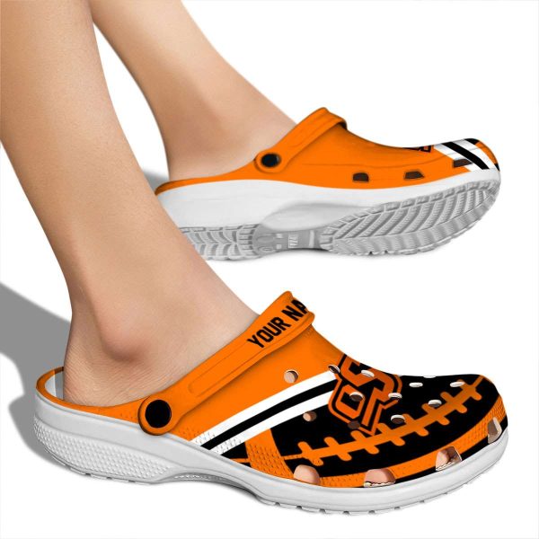 Custom Oklahoma State Cowboys Football Motif Crocs High quality