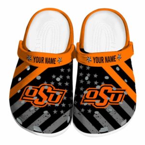 Custom Oklahoma State Cowboys Star Spangled Graphic Crocs Best selling