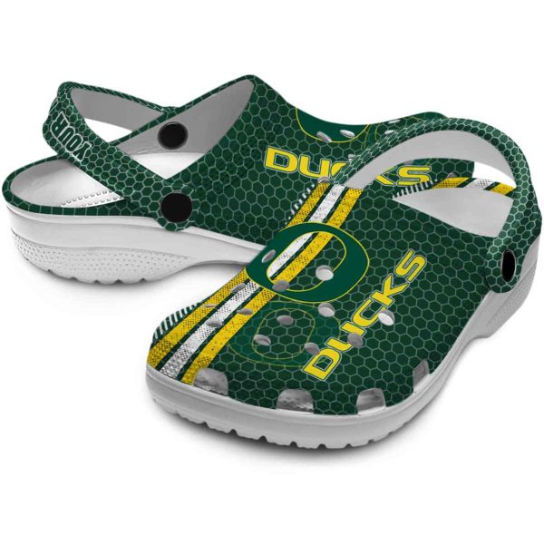 Custom Oregon Ducks Contrasting Stripes Crocs Latest Model