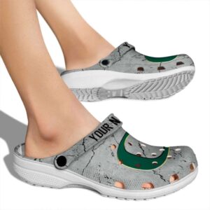 Custom Oregon Ducks Cracked Texture Crocs High quality