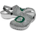 Custom Oregon Ducks Cracked Texture Crocs Best selling