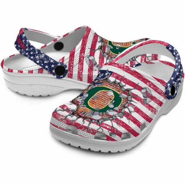 Custom Oregon Ducks Freedom Splinter Crocs Latest Model