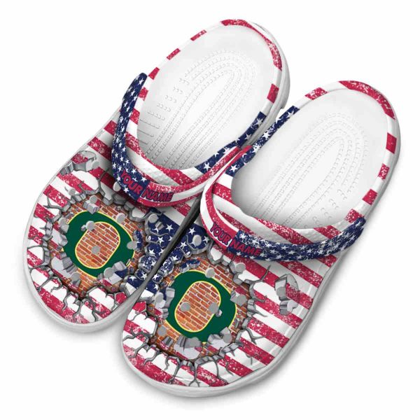 Custom Oregon Ducks Freedom Splinter Crocs Trendy