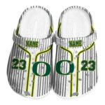 Custom Oregon Ducks Pinstripe Pattern Crocs Best selling