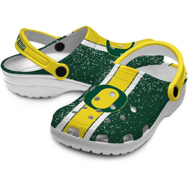 Custom Oregon Ducks Vertical Stripes Crocs Latest Model