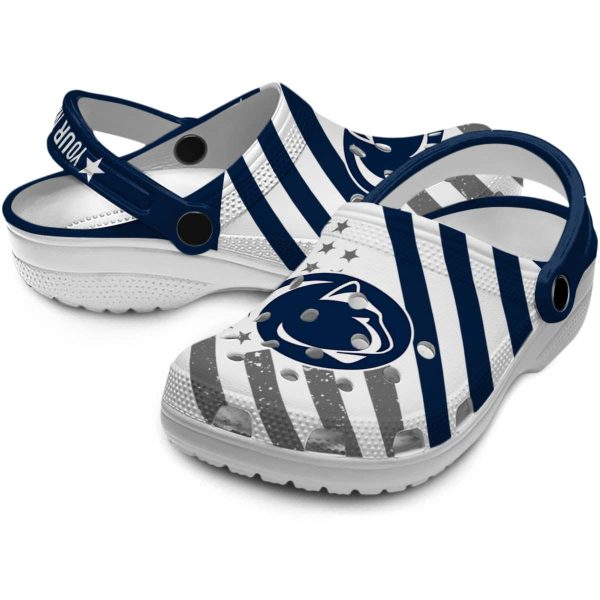 Custom Penn State Nittany Lions Star Spangled Graphic Crocs Latest Model