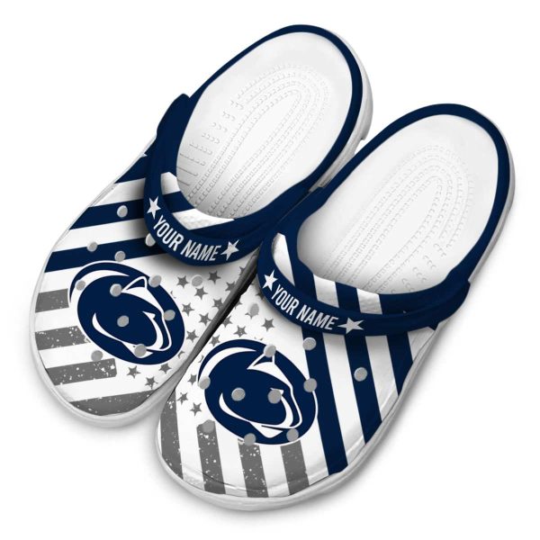 Custom Penn State Nittany Lions Star Spangled Graphic Crocs Trendy