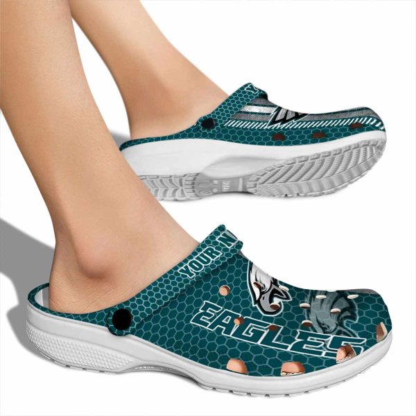 Custom Philadelphia Eagles Contrasting Stripes Crocs High quality