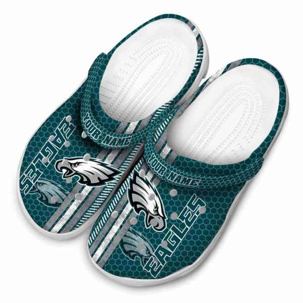 Custom Philadelphia Eagles Contrasting Stripes Crocs Trendy