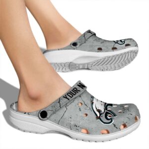 Custom Philadelphia Eagles Cracked Texture Crocs High quality