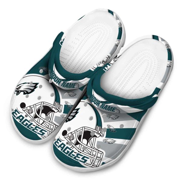 Custom Philadelphia Eagles Football Helmet Crocs Trendy