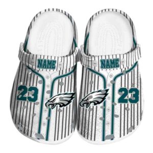 Custom Philadelphia Eagles Pinstripe Pattern Crocs Best selling