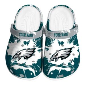Custom Philadelphia Eagles Splatter Pattern Crocs Best selling