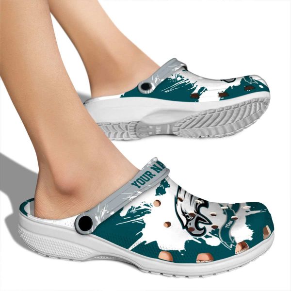 Custom Philadelphia Eagles Splatter Pattern Crocs High quality