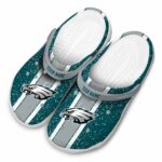 Custom Philadelphia Eagles Vertical Stripes Crocs Best selling