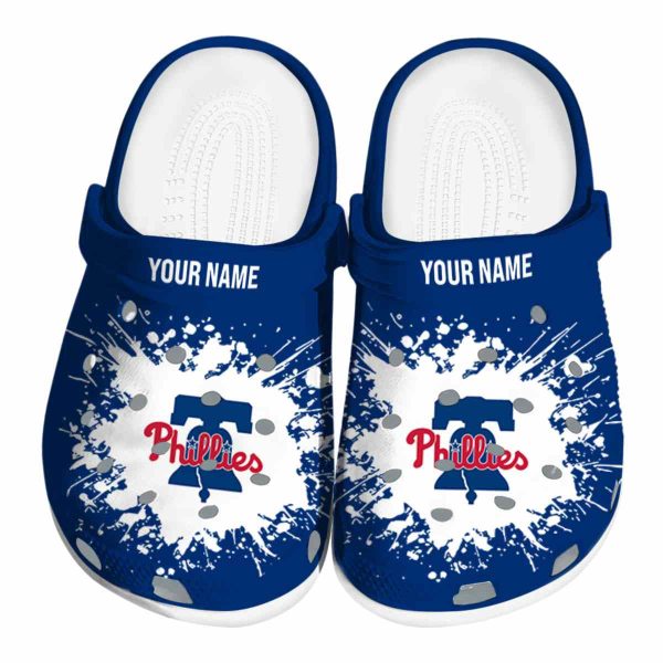 Custom Philadelphia Phillies Splatter Background Crocs Best selling