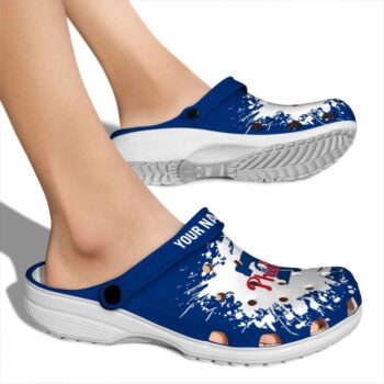 Custom Philadelphia Phillies Splatter Background Crocs High quality