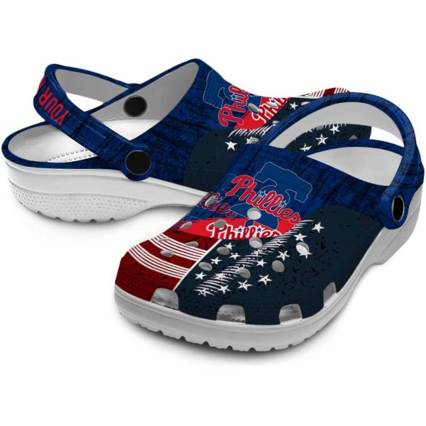 Custom Philadelphia Phillies Star Spangled Side Pattern Crocs Latest Model