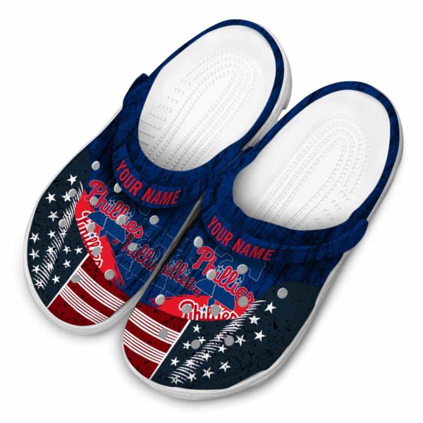 Custom Philadelphia Phillies Star Spangled Side Pattern Crocs Trendy
