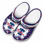 Custom Philadelphia Phillies Zigzag Paint Burst Crocs Best selling