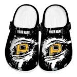 Custom Pittsburgh Pirates Splash Motif Background Crocs Best selling